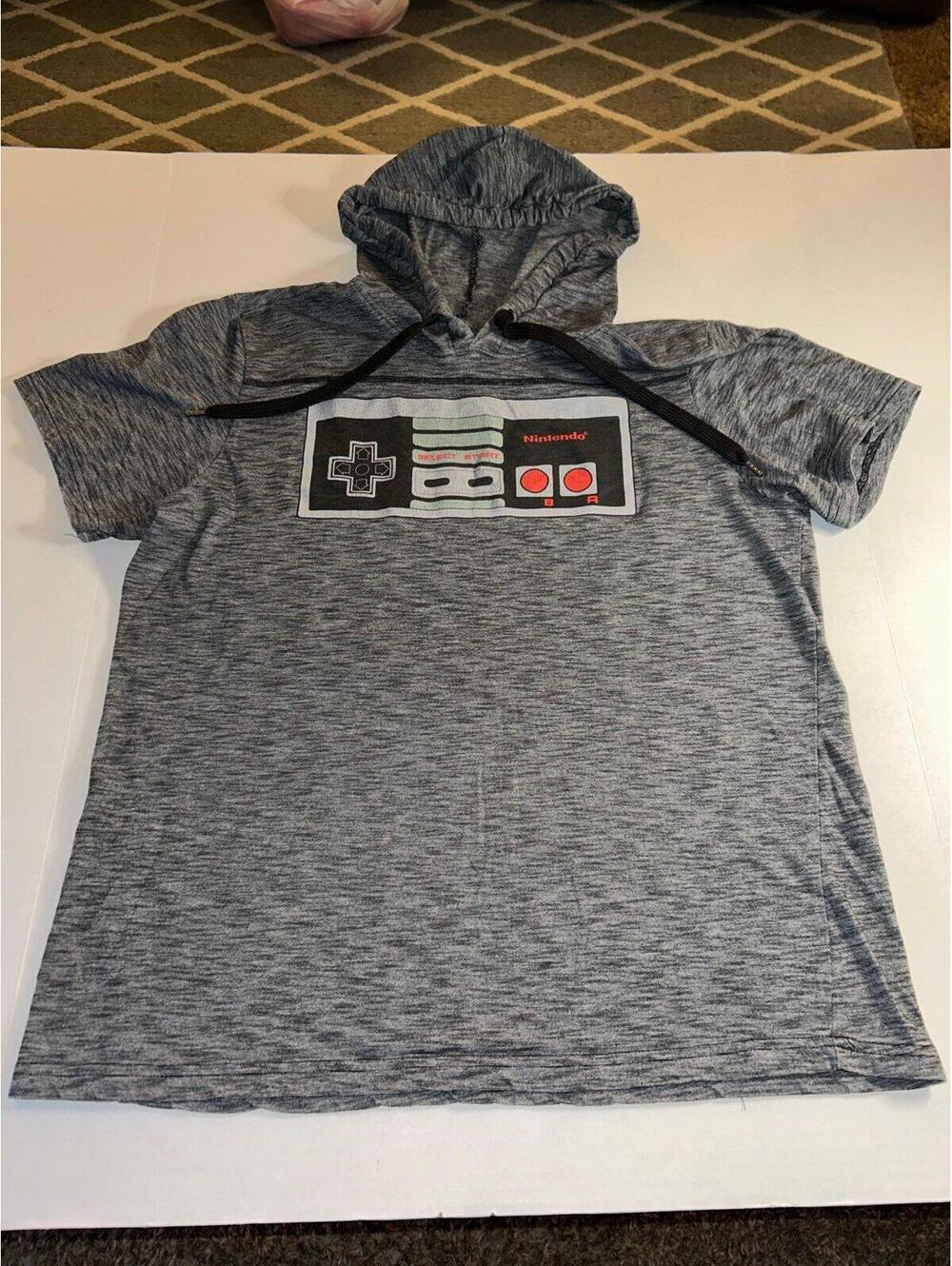 Nintendo Entertainment Hoodie black gray short sleeve Men’s XL